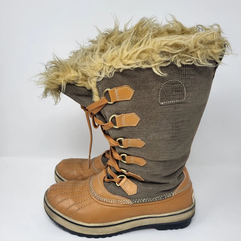 Sorel Women Tall Lace‎ Up Winter Waterproof Boots Size 7
